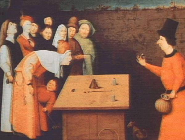 BOSCH, Hieronymus The Magician gfh Sweden oil painting art